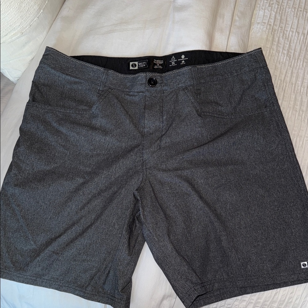 Salty Crew Charcoal Men's Flat Front Shorts